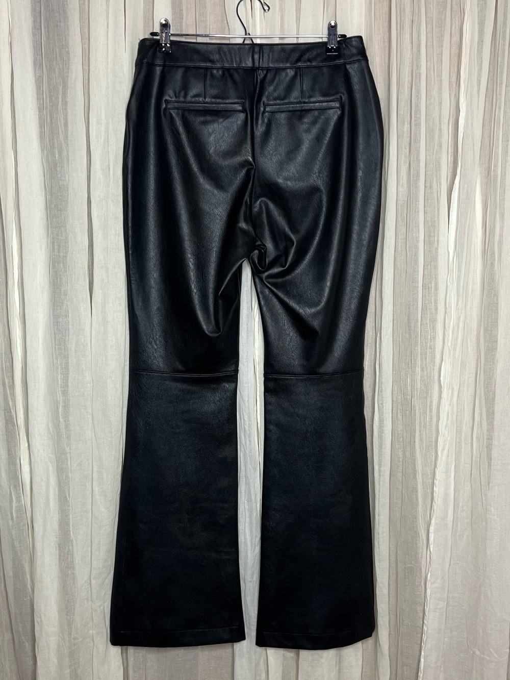SPANX Black Bootcut High Rise Faux Leather Pants - Picture 3 of 5